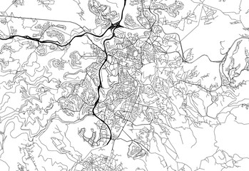 Area map of Jerusalem, Israel