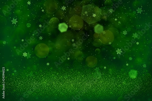 Fotografía cute glossy glitter lights defocused bokeh abstract background and falling snow