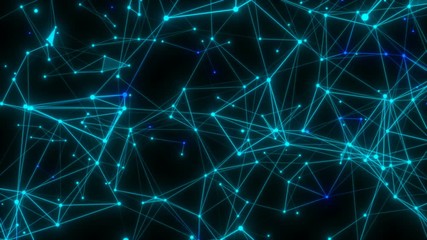 Poster - The changing relationship.Abstract background of technology network. Animation of rotation and flying abstract lines and flicker dots linking network. Animation of seamless loop.