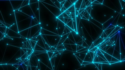 Poster - The structure changes color to the rhythm.Internet of things (IoT) network of physical devices with network connectivity.Seamless loop.