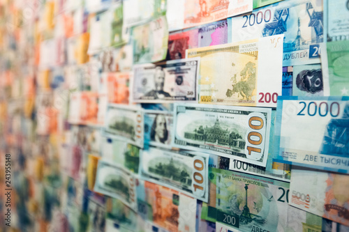 Close Up International Banknote Background For Global Close Up International Banknote Background For Global