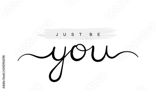 Cuadros en Lienzo Just be you, handwriting lettering