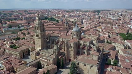 Wall Mural - Aerial view of medieval Salamanca, Spain