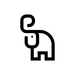 Canvas Print - Elephant logo. Funny Icon. Cute mammal symbol. Vector Eps 10.