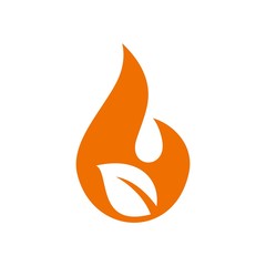 Poster - Fire Logo. Flame Icon. Burning Symbol. Vector Eps 10.