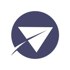 Wall Mural - paperline and circle vector logo.