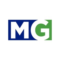 Wall Mural - letter m and g vector logo