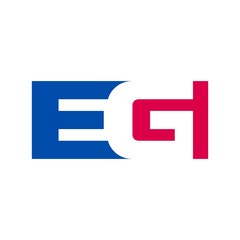 Canvas Print - letter e and g vector logo.