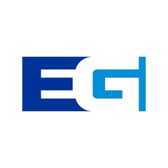 Canvas Print - letter e and g vector logo.