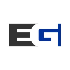 Canvas Print - letter e and g vector logo.