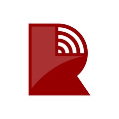Canvas Print - letter r vector logo