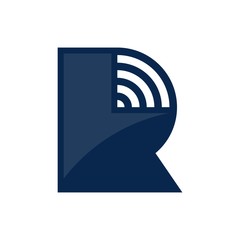 Canvas Print - letter r vector logo