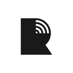 Canvas Print - letter r vector logo