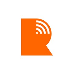 Canvas Print - letter r vector logo