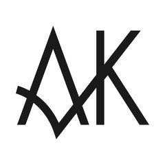 Canvas Print - letter a and k vector logo
