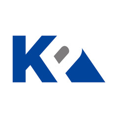 Canvas Print - letter k and p vector logo