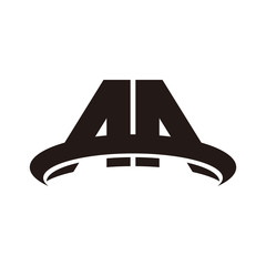 Canvas Print - letter a swoosh vector logo