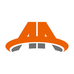 Canvas Print - letter a swoosh vector logo