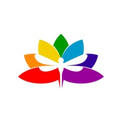Wall Mural - dragonfly vector logo.