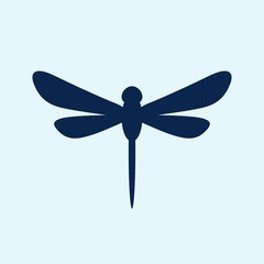 Wall Mural - dragonfly vector logo.