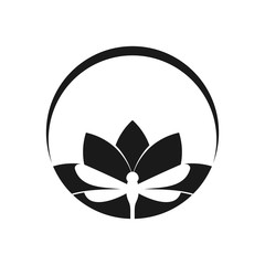 Wall Mural - dragonfly vector logo.