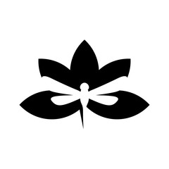 Wall Mural - dragonfly vector logo.