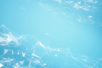 Poster - abstract plexus network connection systems with dots and connecting lines .