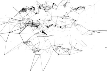 Poster - abstract plexus network connection systems with dots and connecting lines .
