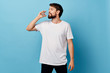 © SHOTPRIME STUDIO - man with a beard drinking water logo