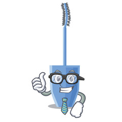 Wall Mural - Businessman mascara brush in the cartoon shape