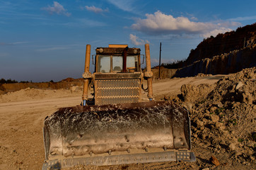 bulldozer at construction site