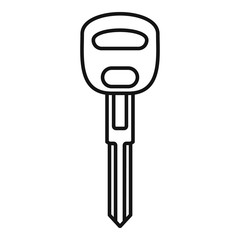 Poster - Car door key icon. Outline car door key vector icon for web design isolated on white background
