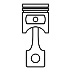 Poster - Car motor piston icon. Outline car motor piston vector icon for web design isolated on white background