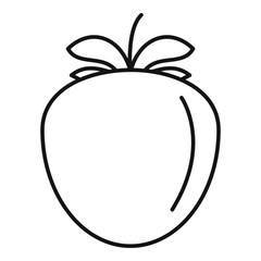 Poster - Eco persimmon icon. Outline eco persimmon vector icon for web design isolated on white background
