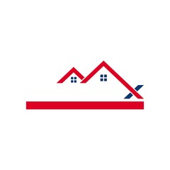 Poster - Home and Roof vector logo.