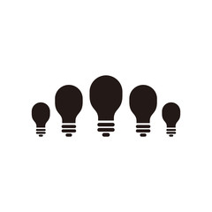 Wall Mural - bulb lamp vector logo.