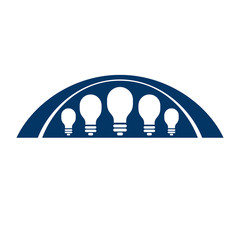 Wall Mural - bulb lamp vector logo.