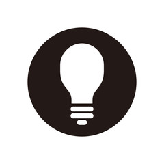 Wall Mural - bulb lamp vector logo.
