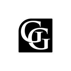 Wall Mural - letter g and g vector logo.