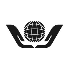 Wall Mural - globe and universe symbol. vector logo