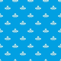 Poster - Robotic smart pattern vector seamless blue repeat for any use