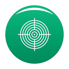 Poster - Aiming radar icon. Simple illustration of aiming radar vector icon for any design green