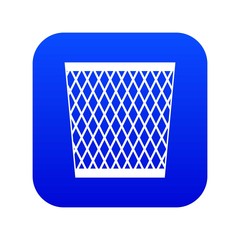 Poster - Trash can icon digital blue for any design isolated on white vector illustration