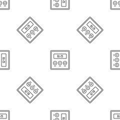Poster - Alarm clock icon. Outline illustration of alarm clock vector icon for web design isolated on white background