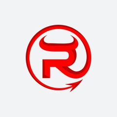 Wall Mural - letter R Red Devil 