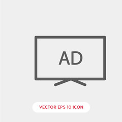 Poster - AD tv icon vector
