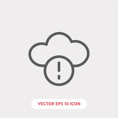 Poster - cloud error icon vector