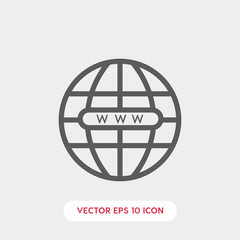 Poster - www globe icon vector