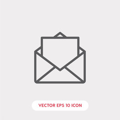 Poster - open mail icon vector