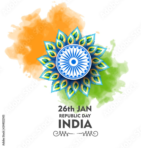 Illustration Of Happy Indian Republic Day Poster On Indian Background Concept With Text 26 January Buy This Stock Illustration And Explore Similar Illustrations At Adobe Stock Adobe Stock Republic day ( गणतंत्र दिवस ). illustration of happy indian republic